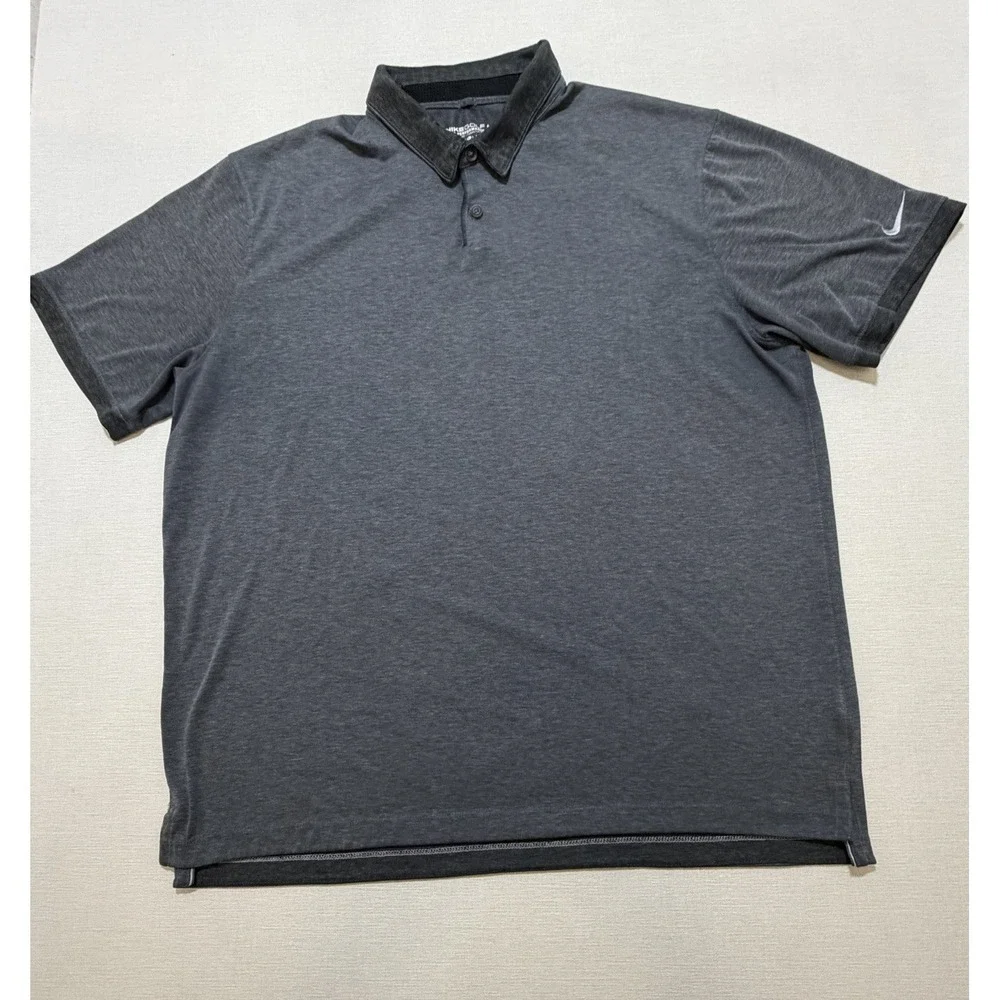 Nike Golf Transition Performance Heather Polo Golf Shirt Sz XL 685727-406